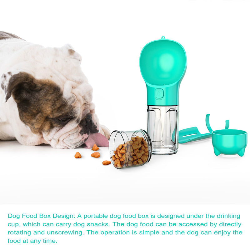 Easily hydrate, feed, and clean up after your pet, anywhere you are.